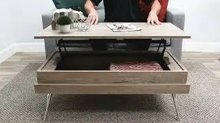 Koryo Lift-Top Rectangular Coffee Table with Hidden-Storage