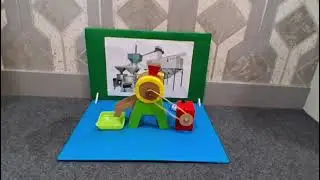 Working model of flour mill  #scienceproject #schoolproject #viralshort #viralvideo 