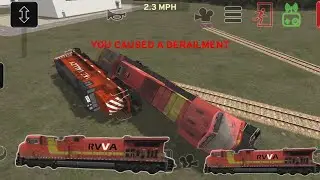 Train & Rail Yard Simulator || Badly Derailment of GE Locomotive on Turntable