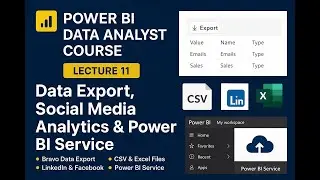 Power BI Data Analyst Course | Social Media Analysis & Basics of Power BI Service | Lecture 12
