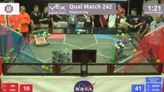 VEX Worlds 2016 - VRC High School - Engineering - Qual 242 (590 9421) 185 vs 174 (6023S 5327C)