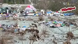 Homeless camp in Abbotsford, BC 