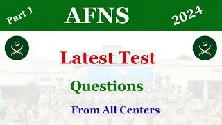 AFNS Test Latest Questions 2024 | AFNS Test Questions Part 1