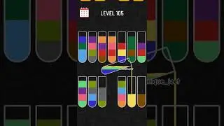 WATER SORT PUZZLE LEVEL 105 IMPOSSIBLE LEVEL PART 2 HOW TO COMPLETE WATER SORT LEVEL 105
