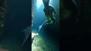 A strange mermaid like creature is caught on camera underwater. #siren #seamonster #fantasy