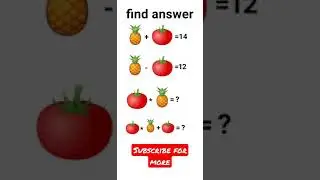 fruit game|| fruit puzzle math question #18