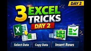 DAY 2 | 3 Excel Shortcuts That Will Save You HOURS | Excel Tips for Beginners