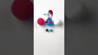 Let's mix the papa smurf 🩵&hearts;️ #colormix #colormixing #clay #claymixing #smurf #papasmurf