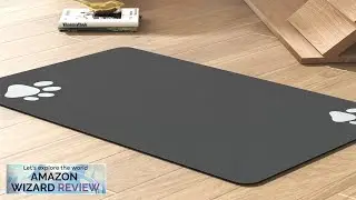 Pet Feeding Mat-Absorbent Dog Mat for Food and Water Bowl-No Stains Quick Review
