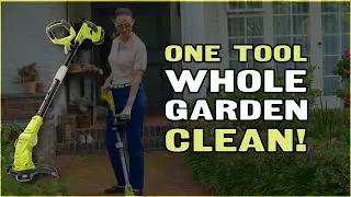 Ultimate Clean with RYOBI Cordless Grass Trimmer | Transforming My Backyard