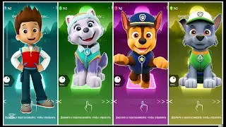 PAW PATROL Tiles hop - Ryder 🆚 Everest 🆚 Chase 🆚 Rocky 🎶 Tiles hop EDM RUSH