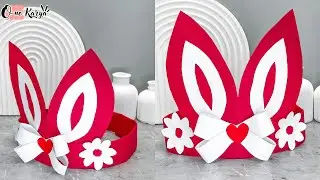 Cara membuat topi 17 agustus / hiasan kepala karnaval kreatif dari kertas karton 