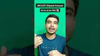 JNCASR M.Sc & Int.PhD Stipend Amount Revealed 🤯☑️ || Inspire Chemistry #shorts #stipend #jncasr