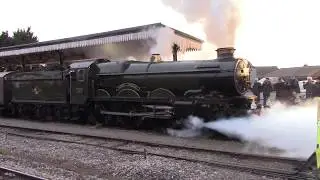 Clun Castle Departs Worcester Shrub Hill, 6/4/19.