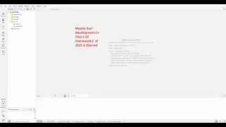 Mobile Tool Development C+ Class ( QT Framework )  of 2025 is Opened