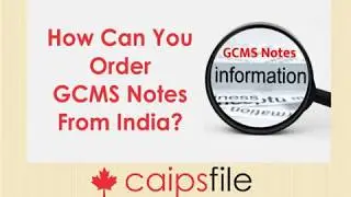 How can you Order GCMS Notes from India