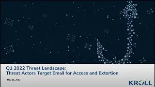 Q1 2022 - Threat Landscape Virtual Briefing: Threat Actors Target Email for Access and Extortion