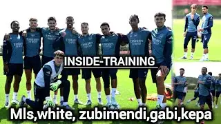 Inside-training Gallery, gabi,mls, madueke,zubimendi,kepa, white, gyokeres, noorgard 