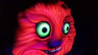 Alice in Wonderland POV. In the dark. Blackpool Pleasure Beach. November 2021.