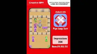 Pipe Loop Sort! #puzzle #creativeads #creativeshorts