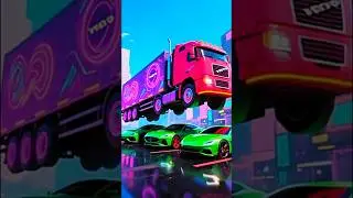 Cargo Truck vs Luxury Car | Power Meets Elegance!#shorts