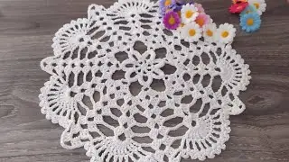 Centrino ad Uncinetto Tutorial Facile 🌼🤍 Crochet Doily Easy Tutorial 🌷 Centro de Mesa Crochet