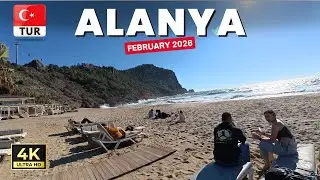 Alanya Cleopatra Beach, Cable Car and Damlatas | Antalya Turkey | February 2026 [4K HD]