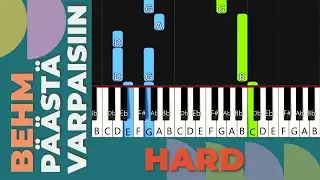 BEHM - Päästä varpaisiin - Piano Tutorial (HARD) | Play-Along Visuals