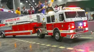UNIQUE RC FIRE TRUCKS, RC TRUCKS, RC MACHINES!! GREAT COLLECTION OF RC STUFF IN ACTION
