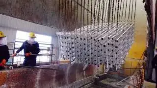 Hot dip galvanizing line for steel pipe