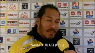 USC TV : Vavae TUILAGI avant la réception du RC VAnnes