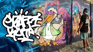 GRAFFITI ENTRE OLAS Y ARENA // GRAFFIKUNA // TIMELAPSE 