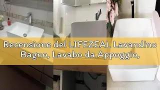 Recensione del LIFEZEAL Lavandino Bagno, Lavabo da Appoggio, 60 x 35 x 11 cm, Lavabo Bagno, Glassa i