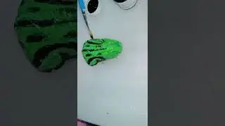 frog painting on stone for miniature garden #gardendecor#shabnooraligardening #virelvideo