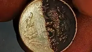 Half 5 rs coin 👛🪙 cleaning #satisfyingcleaning