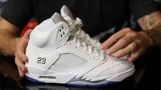 Air Jordan 5 Retro White/ Metallic Silver