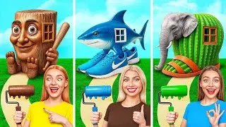 One Colored House Challenge | Funny Challenges by Candy DO