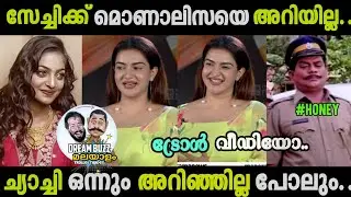 സേച്ചി ഒന്നും അറിഞ്ഞില്ല പോലും.. | honey rose interview troll Malayalam  | honey rose | monalisa |