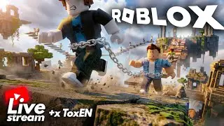 PLAYING THE WORLD'S BEST FALLING SIMULATOR - CHAINED TOGETHER | ROBLOX LIVE WITH ToxEN #2
