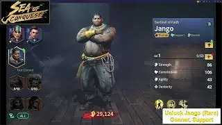 [*/\*] Sea of Conquest Pirate War - Unlock Jango, Sentinel of Faith (Rare, Gunner) and Gameplay