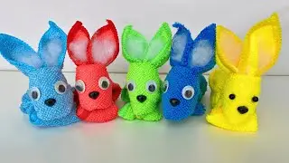 Easter Crafts: Easter Bunny From a Towel in 5 Minutes 🐇