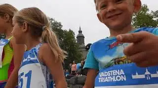 His first kids triathlon! (4 years old)