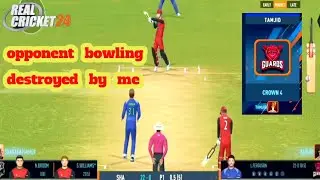 I destroyed opponent bowling line up , real cricket 24 Multiplayer gameplay , RC 24 Multiplayer