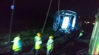 Poorva Express derailment site near Kanpur