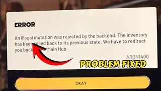 Arc Raiders Game Error An illegal Mutation Was Rejected By The Backend Problem Today Fix 2026