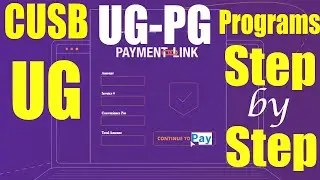 पेमेंट लिंक l  FEE Payment Link for CUSB UG & UG-PG Admission l Central University of South Bihar