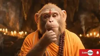 &ldquo;Baba Bunty 🐒 | Hyper realistic Monkey Giving Gyan in Himalayan Cave 🧘&zwj;♂️ #ai #aivideo #aimonkey