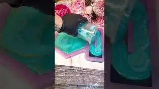 Resin8 - EASY Resin MARBLE Effect Poured From one cup! WOW