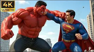Superman vs Red Hulk: The ULTIMATE Superhero Battle! Who Wins?