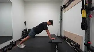 Elevated Spiderman Pushups